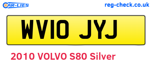 WV10JYJ are the vehicle registration plates.