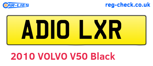 AD10LXR are the vehicle registration plates.