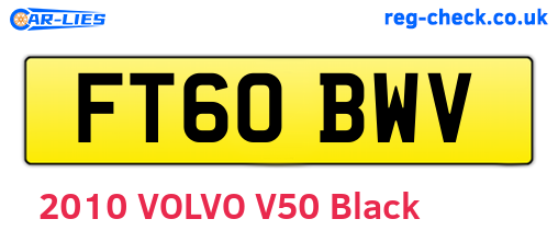 FT60BWV are the vehicle registration plates.