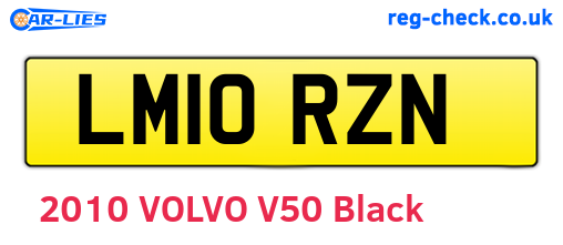 LM10RZN are the vehicle registration plates.