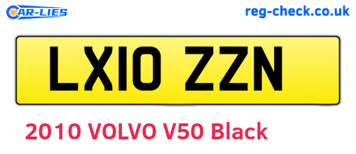 LX10ZZN are the vehicle registration plates.