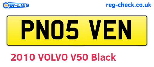 PN05VEN are the vehicle registration plates.