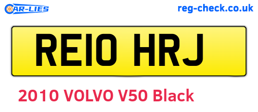 RE10HRJ are the vehicle registration plates.