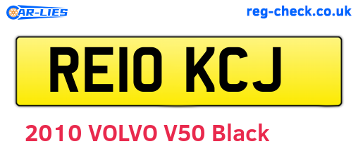 RE10KCJ are the vehicle registration plates.