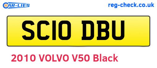 SC10DBU are the vehicle registration plates.