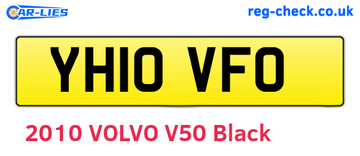 YH10VFO are the vehicle registration plates.
