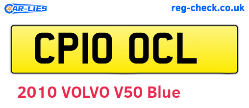 CP10OCL are the vehicle registration plates.