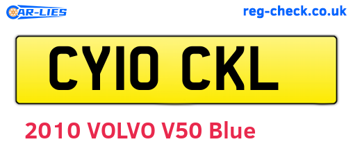 CY10CKL are the vehicle registration plates.