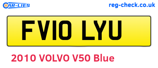 FV10LYU are the vehicle registration plates.