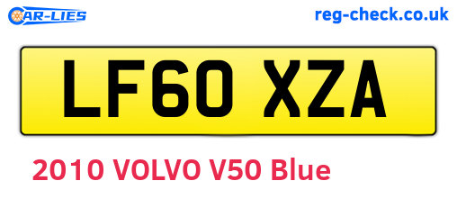 LF60XZA are the vehicle registration plates.