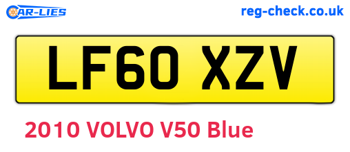 LF60XZV are the vehicle registration plates.