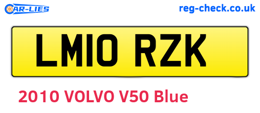 LM10RZK are the vehicle registration plates.