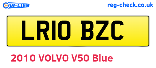 LR10BZC are the vehicle registration plates.