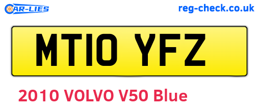MT10YFZ are the vehicle registration plates.