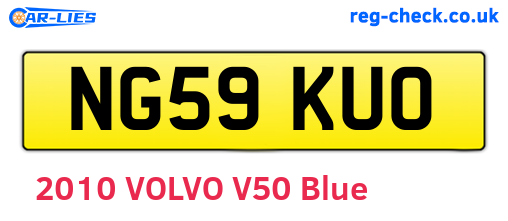 NG59KUO are the vehicle registration plates.