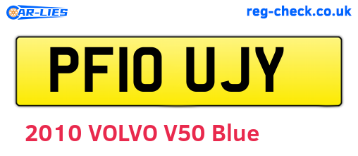 PF10UJY are the vehicle registration plates.