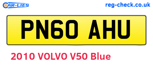 PN60AHU are the vehicle registration plates.