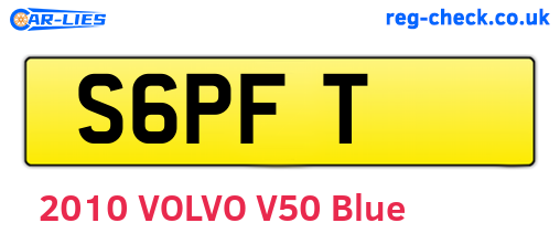 S6PFT are the vehicle registration plates.