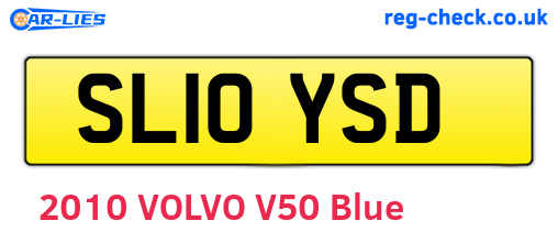 SL10YSD are the vehicle registration plates.