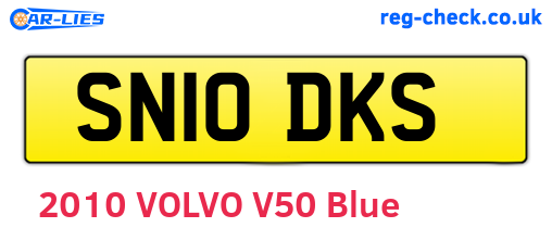 SN10DKS are the vehicle registration plates.
