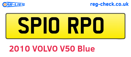 SP10RPO are the vehicle registration plates.