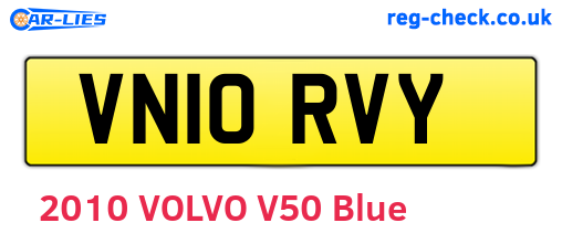 VN10RVY are the vehicle registration plates.