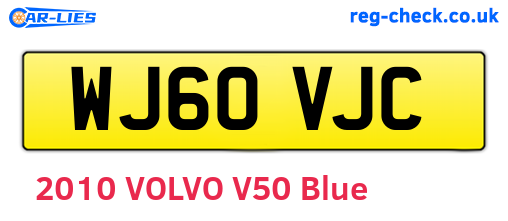 WJ60VJC are the vehicle registration plates.