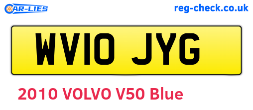 WV10JYG are the vehicle registration plates.