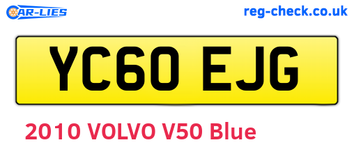 YC60EJG are the vehicle registration plates.