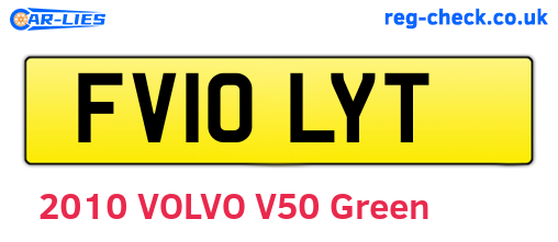 FV10LYT are the vehicle registration plates.