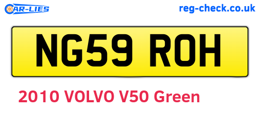NG59ROH are the vehicle registration plates.