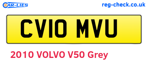 CV10MVU are the vehicle registration plates.