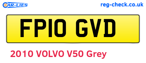 FP10GVD are the vehicle registration plates.