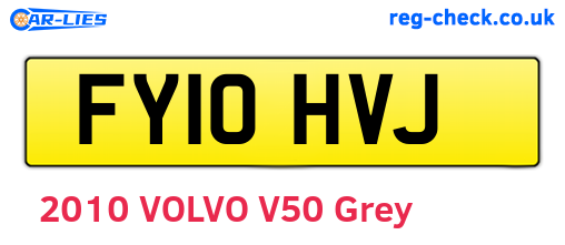 FY10HVJ are the vehicle registration plates.
