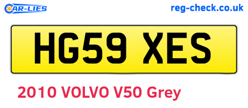 HG59XES are the vehicle registration plates.