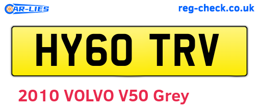 HY60TRV are the vehicle registration plates.