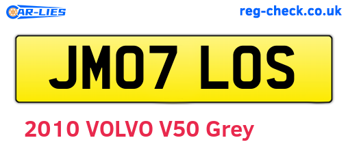 JM07LOS are the vehicle registration plates.