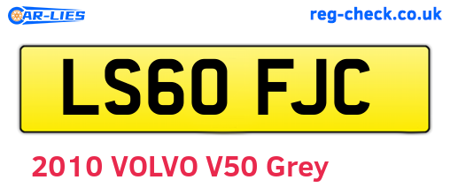 LS60FJC are the vehicle registration plates.