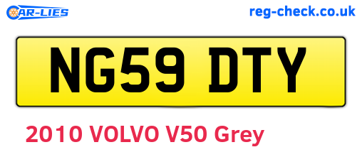 NG59DTY are the vehicle registration plates.