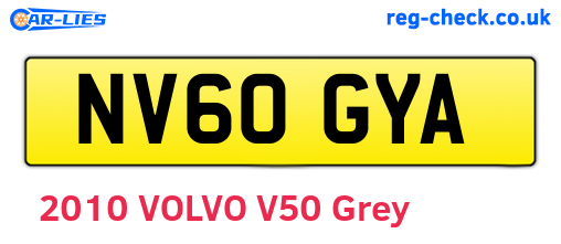 NV60GYA are the vehicle registration plates.