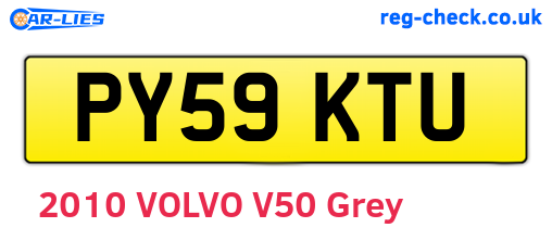 PY59KTU are the vehicle registration plates.