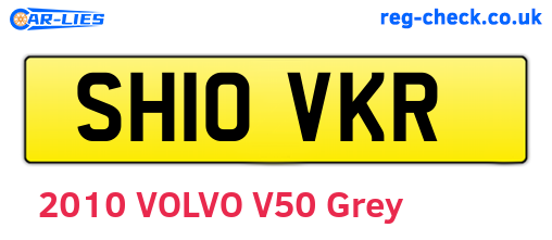 SH10VKR are the vehicle registration plates.