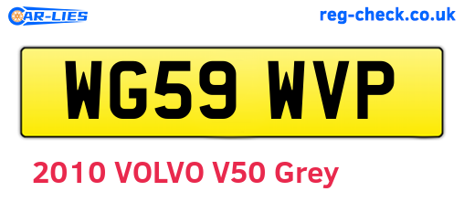 WG59WVP are the vehicle registration plates.