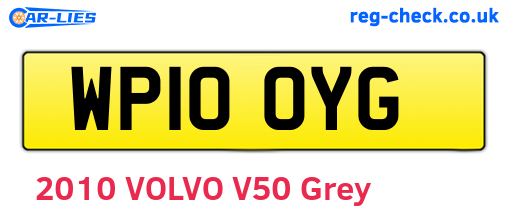 WP10OYG are the vehicle registration plates.