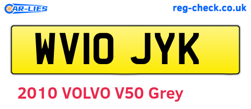 WV10JYK are the vehicle registration plates.