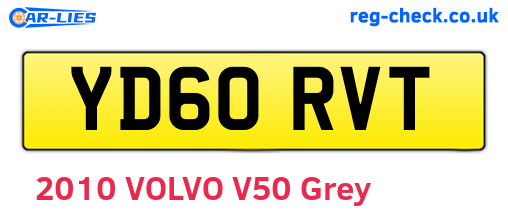 YD60RVT are the vehicle registration plates.