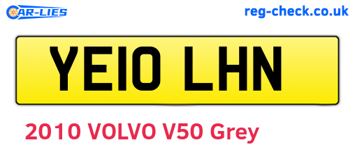 YE10LHN are the vehicle registration plates.