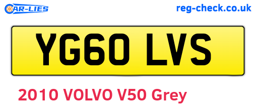 YG60LVS are the vehicle registration plates.