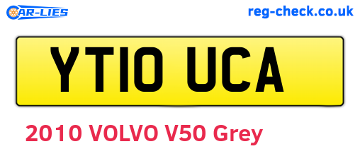 YT10UCA are the vehicle registration plates.