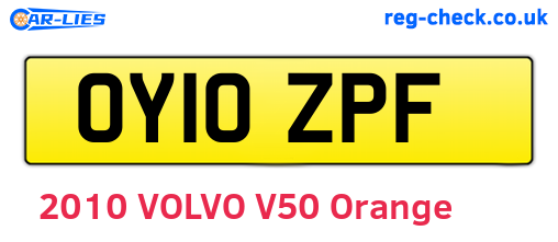 OY10ZPF are the vehicle registration plates.